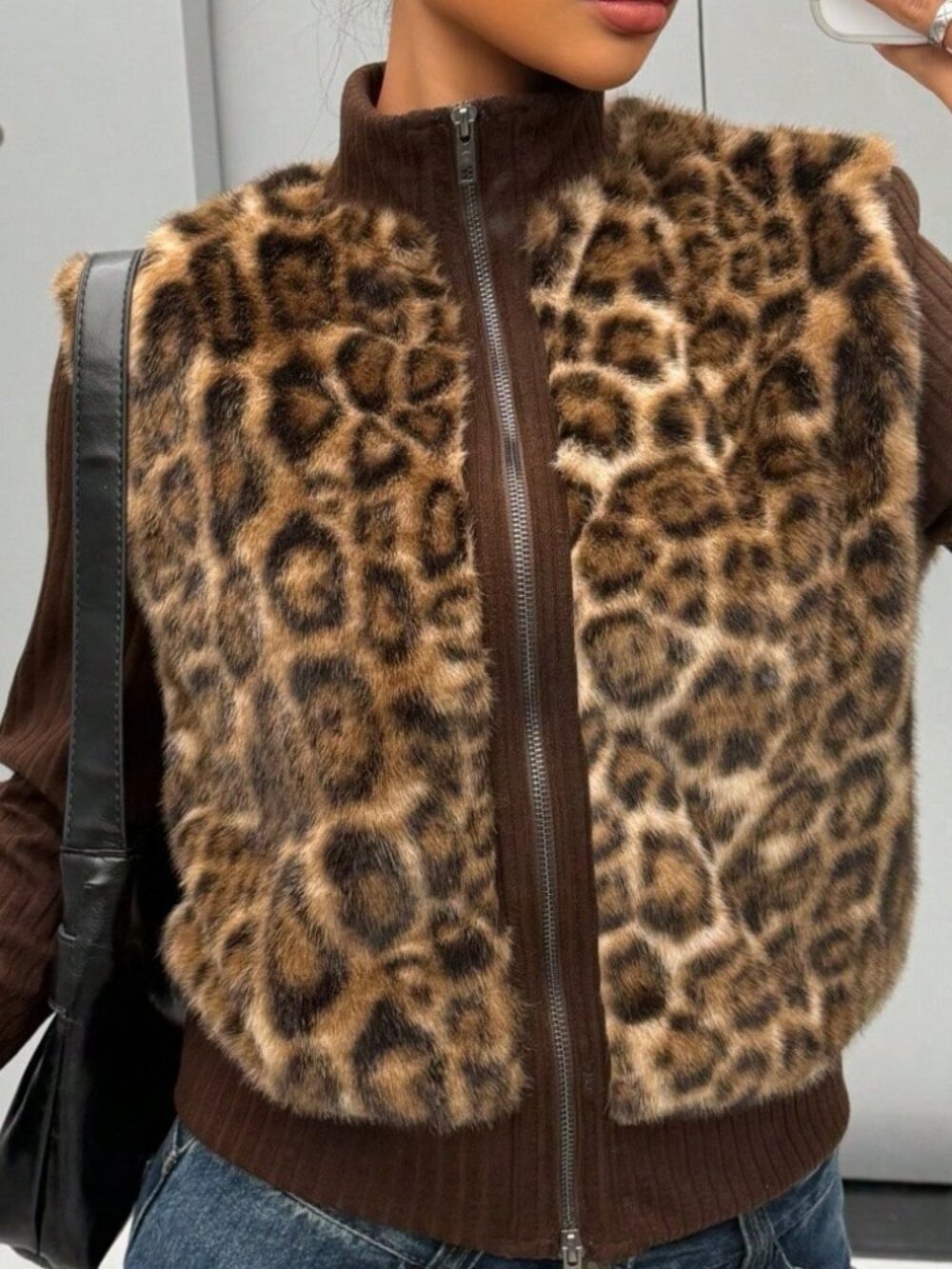 Multicolor Casual Women's Print Faux Fur Regular Jacket